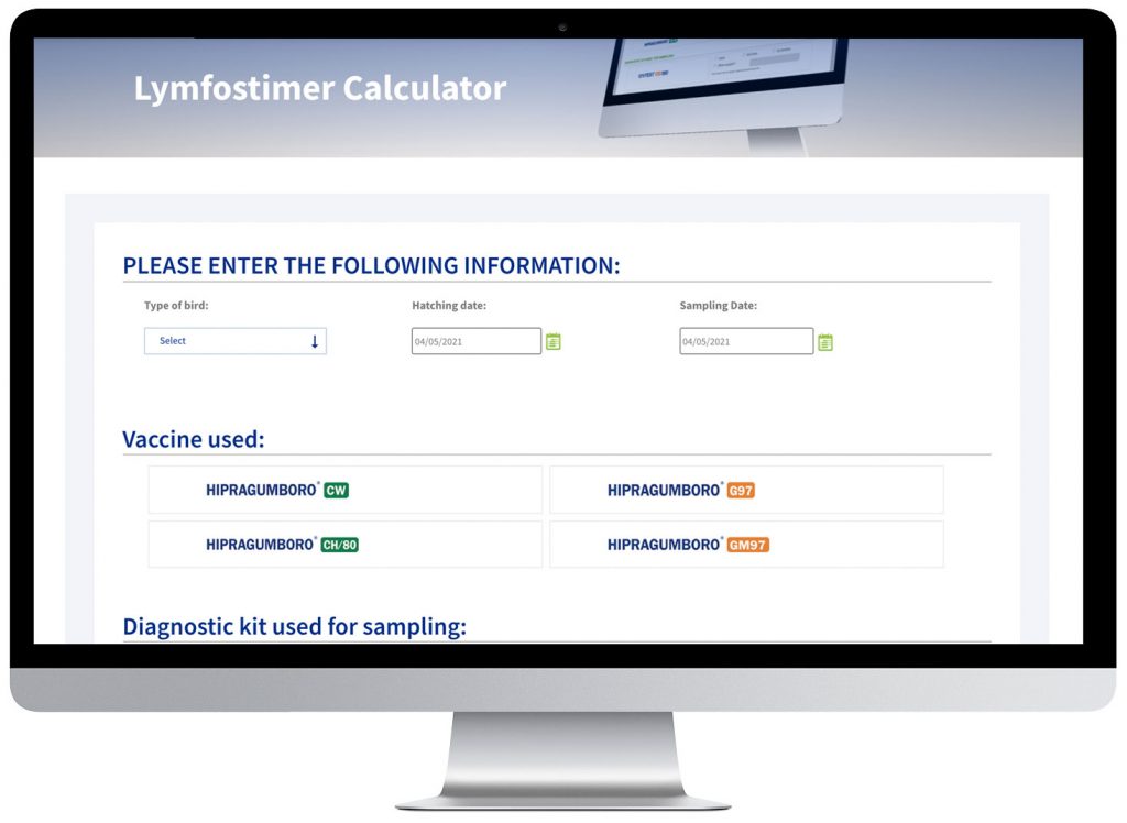 Gumboro IBD - Lymfostimer calculator